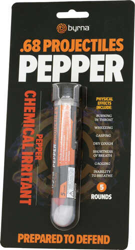 BYRNA Pepper PROJECTILES 5 Count Tube .68 Cal