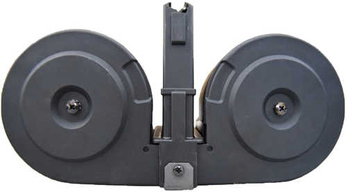 KCI USA Inc Magazine Mini 14 .223 Remington 100 Round Drum Black Polymer with Steel Lips