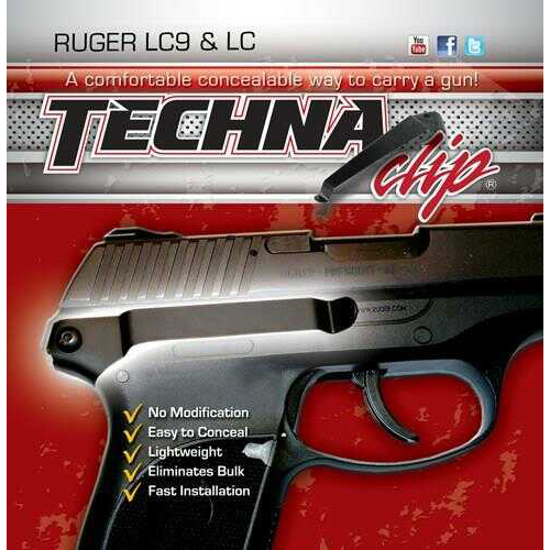 Techna Clip LC9BR Right Hand Conceal Carry Gun Belt Ruger LC9/LC Carbon Fiber Black