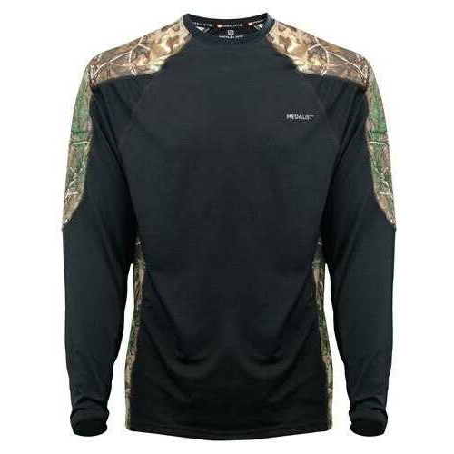 Medalist Performance Crew Ls Level-2 Black/Rt Camo Medium