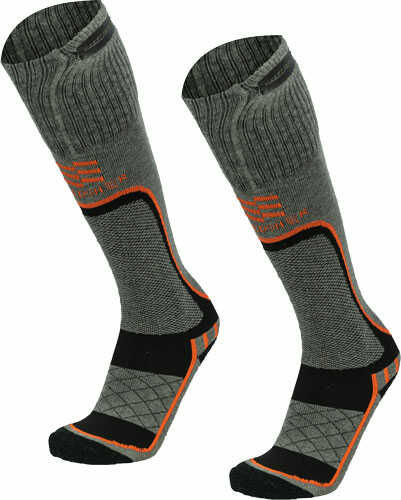 Mobile Warming Men's Premium 2.0 Merino Htd Socks Gray Xlrg