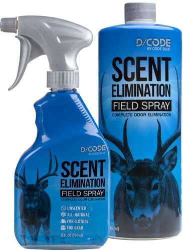D-Code Scent Elimination Spray REFILL Combo 12Fl Oz/32Fl Oz