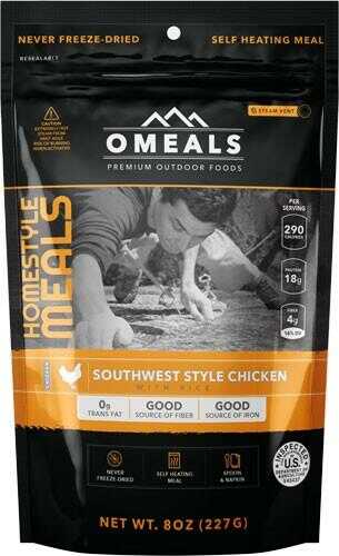 OMEALS Southwest Chicken W/ Rice 8 Oz. FLAMLESS HEATING