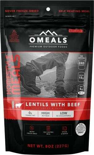 OMEALS LENTILS With Beef 8 Oz. FLAMLESS HEATING