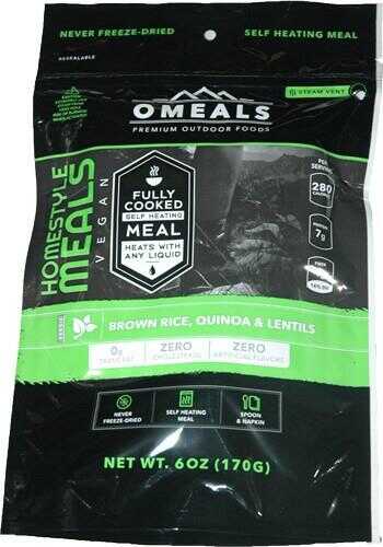 OMEALS Brown Rice, QUINOA & LENTILS 6 Oz. FLAMLESS HEATING