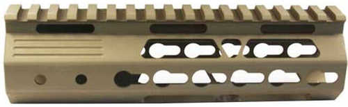 JE Handguard Free Float AR15 7" Key-Mod W/Rail Relief Tan