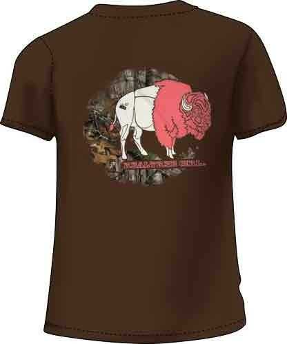 Real Tree WOMEN'S T-Shirt "Bison" Small Chocolate