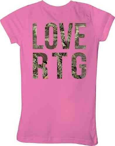 Real Tree WOMEN'S T-Shirt "I Love" Medium Raspberry W/Graphic