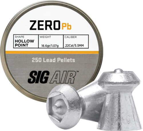 Sig Sauer Airguns AIRAMMOZPB22 Zero 22 Pellet Lead 250 Per Tin