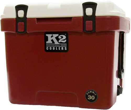 K2 COOLERS Summit Series 30 Qt Coll Crimson/White Lid