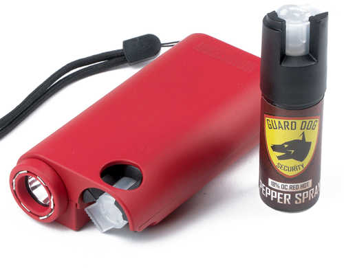 Guard Dog All-In-One Stun Gun/Flashlight/Pepper Spray -Red