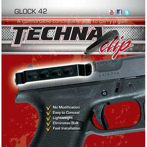 Techna Clip Belt Fits Glock 42 Ambidextrous Black G42BRL
