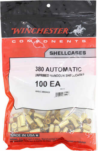 Winchester Unprimed Cases 380 ACP 100 Pack 20Pk/Cs <