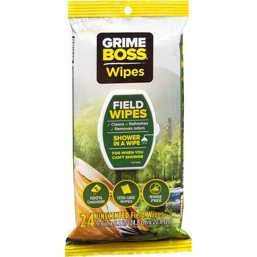 Grime Boss Field Wipes UNSCENTED 24 Count